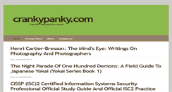 Desktop Screenshot of crankypanky.com
